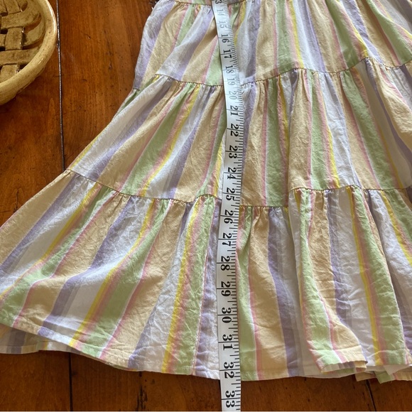 Roller Rabbit 100% cotton Rainbow Striped Ruffle Sleeve Dress size XS - Picture 6 of 8